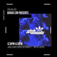 Flyer for the Adidas in store event on Oxford Street